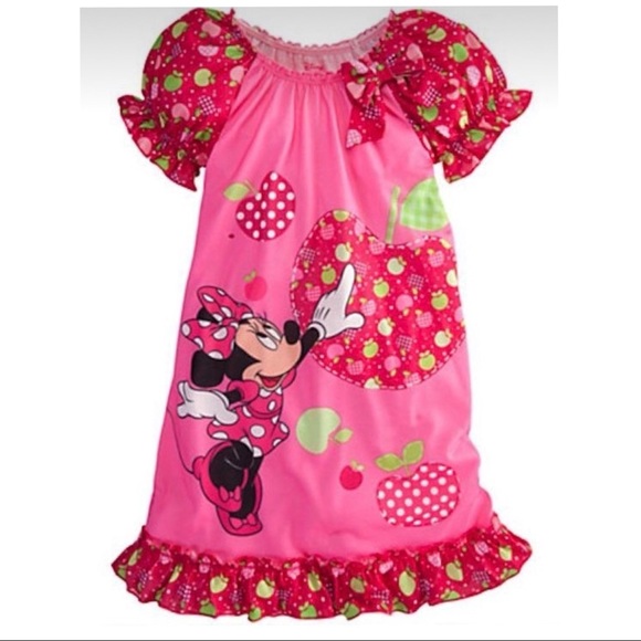 Disney Minnie Mouse Patchwork Nightshirt, Sz 7/8